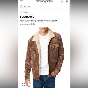 NEW Faux Suede Sherpa Lined Trucker Jacket